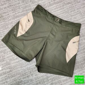 Hylete men's Quad Cut Cross Fit Performance shorts green tan size M